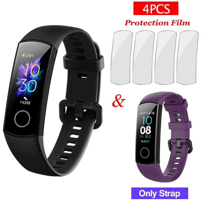 add Purple strap Смарт-браслет huawei Honor Band 4 для плавания с сенсорным экраном и сердцебиением, смарт-Браслет для спорта, браслет Honor band 4 - Цвет: add Purple strap