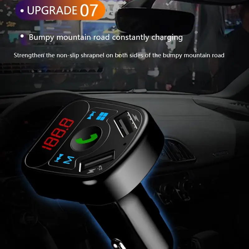 Беспроводной Bluetooth 2,0 FM Автомобильный MP3-плеер автомобиля 3.1A быстрое зарядное устройство двойной USB зарядное устройство встроенный шумоподавление цепи светодиодный экран