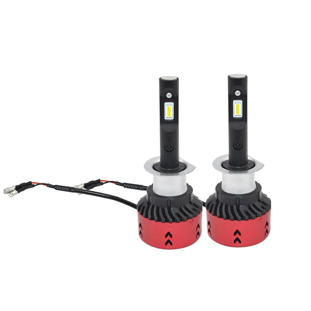 Ampoule СВЕТОДИОДНЫЕ Фары H4 H7 H8/H9/H11 HB4/9006 HB3/9005 H1 фары автомобиля свет 6000 К белый цвет 8400 мл 24 в 70 Вт авто аксессуары - Испускаемый цвет: H1