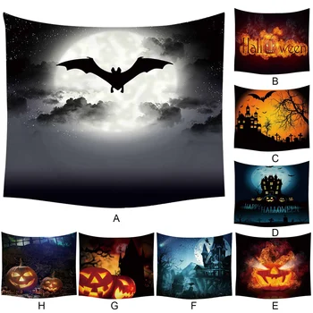 

Besegad Halloween Background Decor Table Cloth Curtain Shawl Beach Towel Blanket Wall Hanging Decor for Halloween Party Props