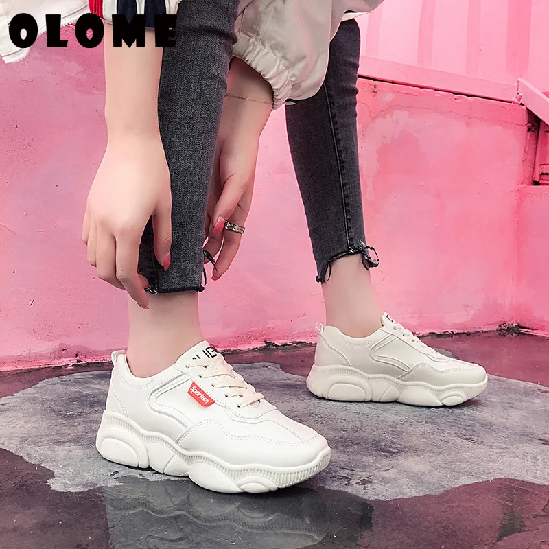 Women's Sneakers New Korean Version With Breathable Bear Bottom old Shoes Super Fire Sports Shoes Female Small White Shoes Women
