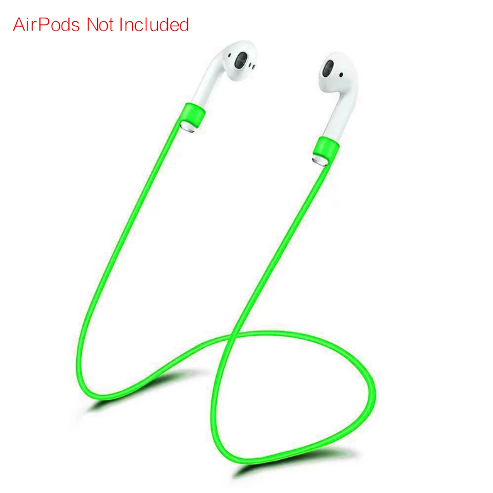 1 шт. для AirPods силиконовый анти-потерянный шейный ремень беспроводные наушники струнная веревка шнур для наушников Аксессуары для наушников шнур - Цвет: Type green