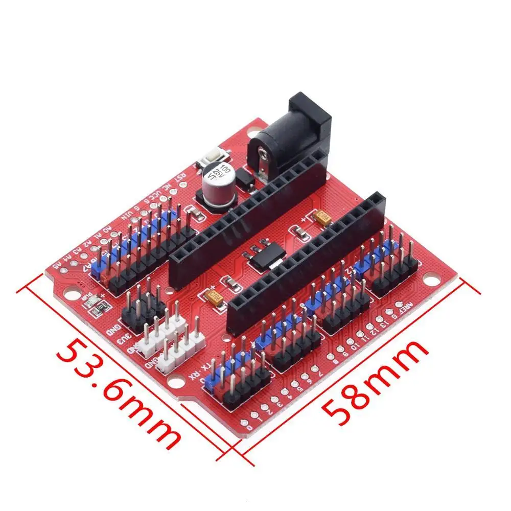 NANO expansion red Nano Mini USB с Загрузчиком совместимый для Arduino Nano 3,0 контроллер CH340 USB драйвер 16 МГц Nano v3.0 ATMEGA328P - Цвет: NANO expansion red