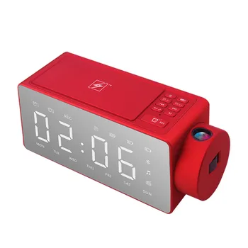 

Desktop Decoration Music Playing TF Card Support Bedroom Projection Wireless Charging Smart Bluetooth Speaker Alarm Clock