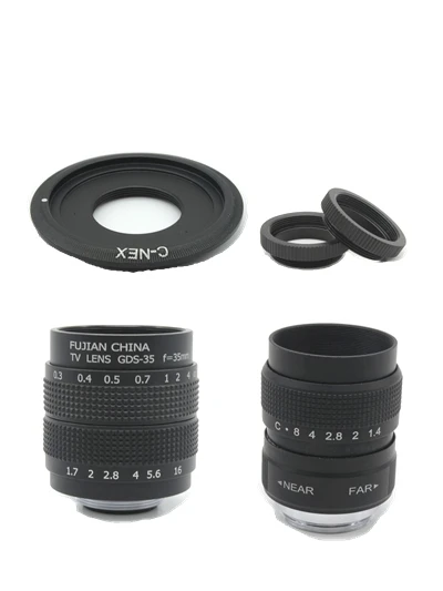 2 в 1 CC ТВ 50 мм f1.4/35 F1.7 для камеры наружного наблюдения + С-образное крепление