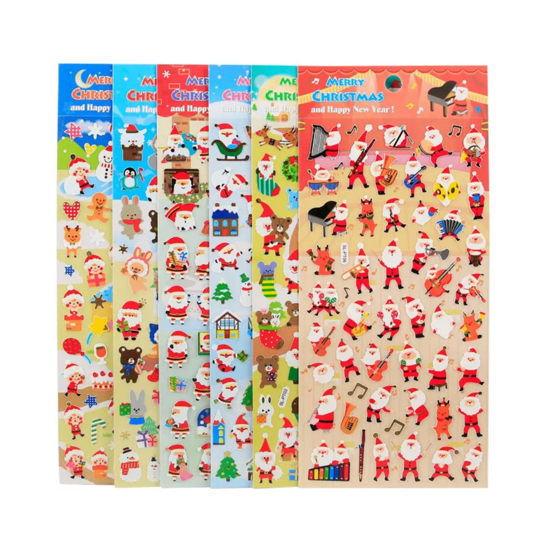 Merry Christmas Golding Christmas Special Adhesive Stickers Scrapbooking DIY Journaling Diary Stationery Stickers Cute afbeelding