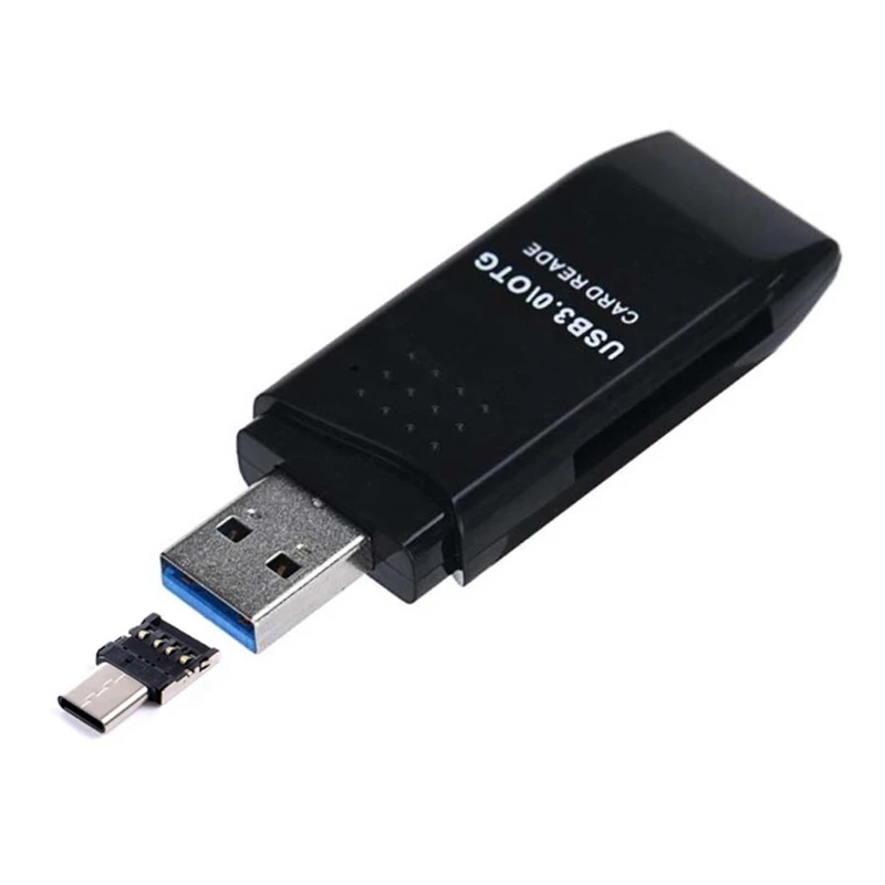 Черный Type C USB 3,0 SD Micro SD TF кард-ридер для ПК ноутбука Macbook S8 G6 G5 Android - Цвет: Черный
