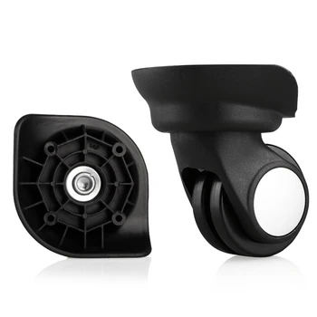 

1pair Caster Flexible Wear Resistant Luggage Wheel PVC Suitcase Travel Sliding Replacement 360 Rotating Durable Repair Mute