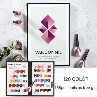 120 color style 4 60/80/96/120/160 шт. акриловый Фрезер для ногтей cо шлифовальными Гель-лак Дисплей с картами эталонных Цвет доска диаграммы Nail Art Салон маникюрные инструменты Бесплатные ногти - Цвет: 120 color style 4