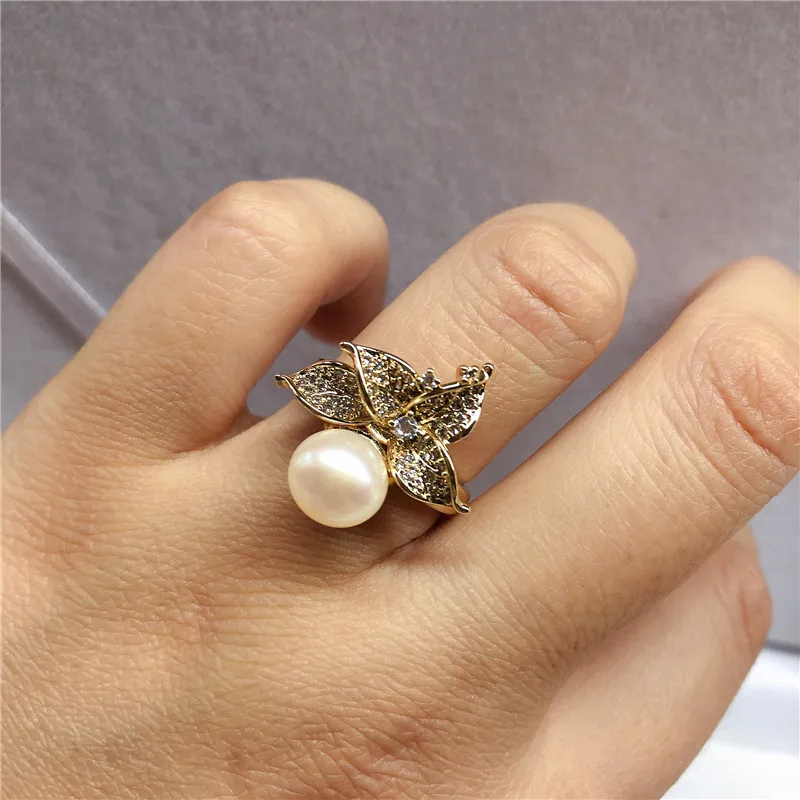 Popular Flower Ring Base Mountings Findings Settings Adjustable Ring Jewelry Parts Fittings
