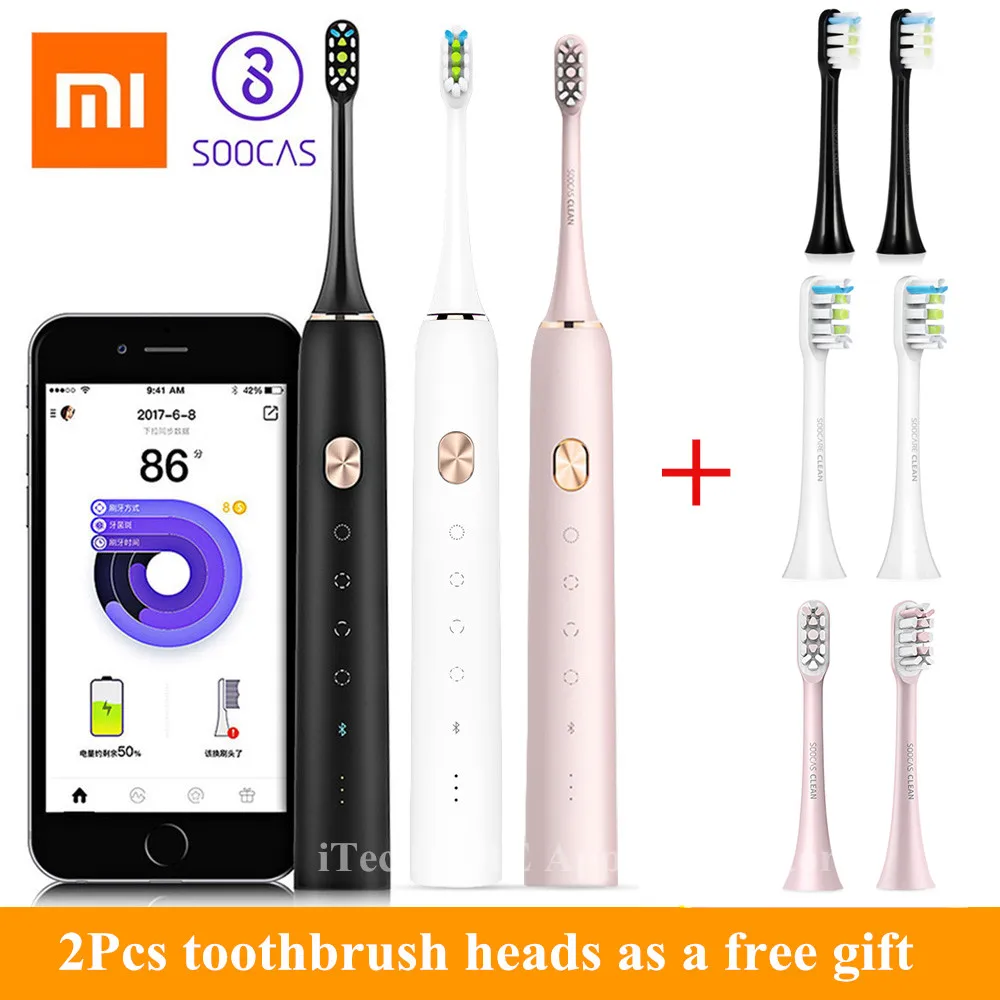 11 зубная щетка Soocare X3 Soocas обновленная электрическая звуковая Смарт чистая Bluetooth