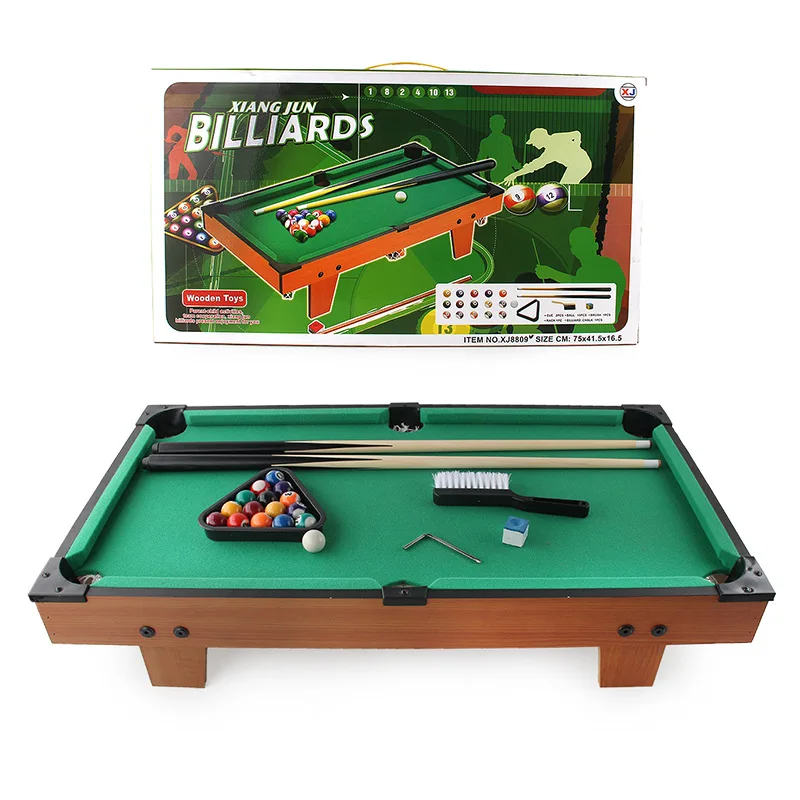 

Model Mini Children American Pool Table Wooden Table Billiards Parent And Child Sports Game Toy 75 Cm