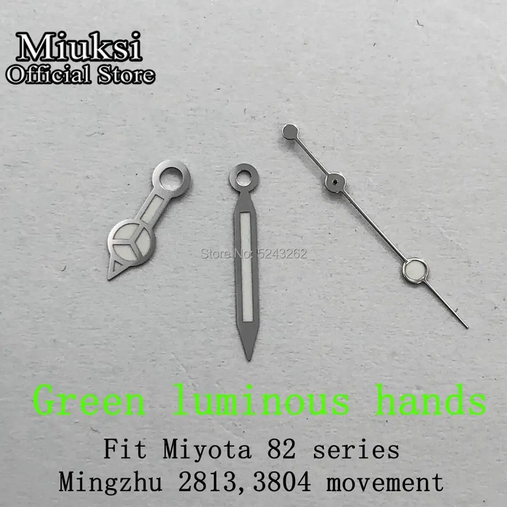 Miyota green luminou Miuksi часы с зелеными/синими светящимися стрелками подходят для ETA 2836 2824 Miyota 8205 8215 821A 82 серия Mingzhu DG 2813 3804 механизм - Цвет: Miyota green luminou