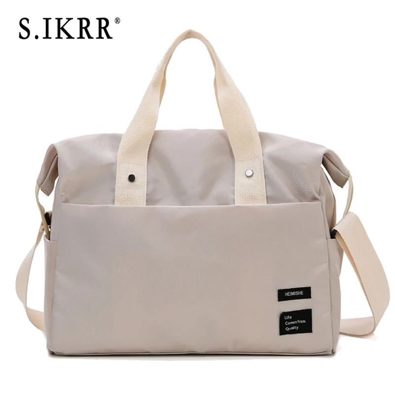 Beige Large S. IKRR, новинка, дорожная сумка, Оксфорд, вещевой мешок, сумка для переноски, сумки для багажа, женские, водостойкие, модные, Sac, выходные, большие сумки, Органайзер - Цвет: Beige Large