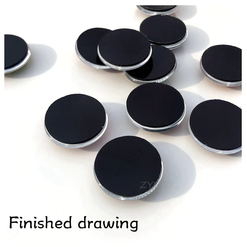 10Pcs Transparent Glass And Magnetic Fridge Stickers Handmade Works 25Mm/30Mm/40Mm/50Mm Glass And Magnet Diy Craft Decor