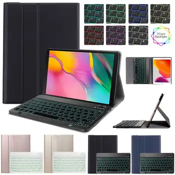 

Keyboard Case For iPad 10.2 inch 2019 Backlit Bluetooth Keyboard Leather Flip Stand Cover Tablet Funda Shell Wireless Keyboard