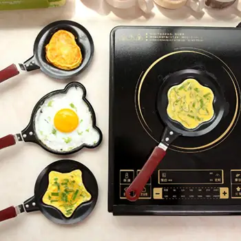 

Cute Shaped Egg Mould Pans Non Stick Stainless Mini Breakfast Egg Frying Pans Cooking Tools Steel Kitchen Accessories