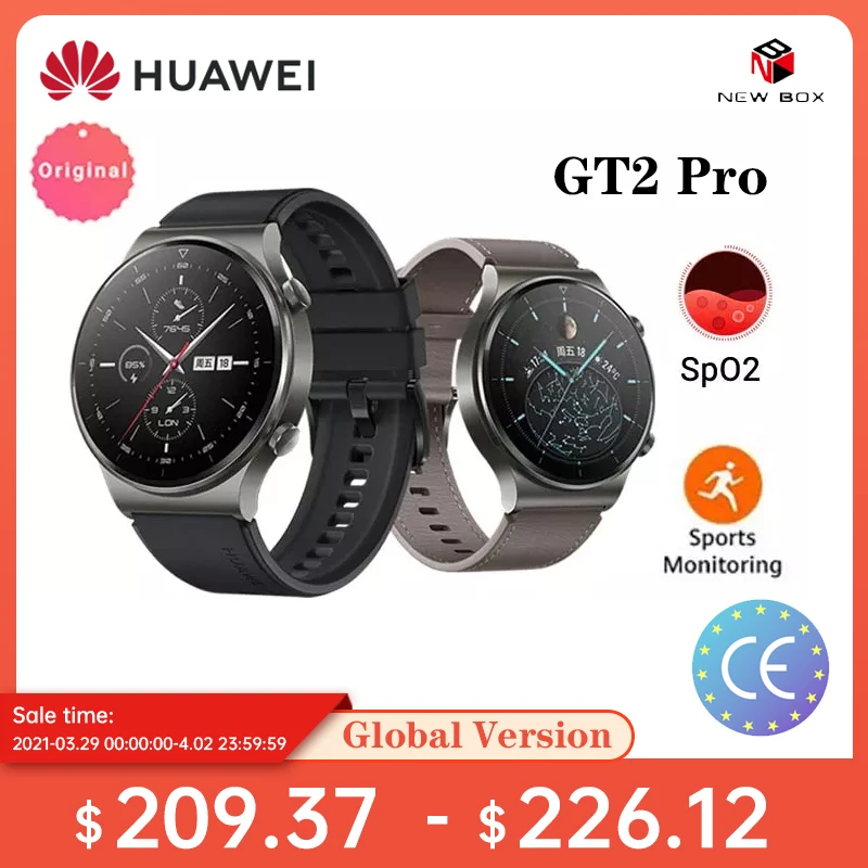 HUAWEI-reloj inteligente GT 2 GT2 Pro, dispositivo con batería de 14 días de duración, GPS, carga inalámbrica, Kirin A1, GT2 Pro, versión Global