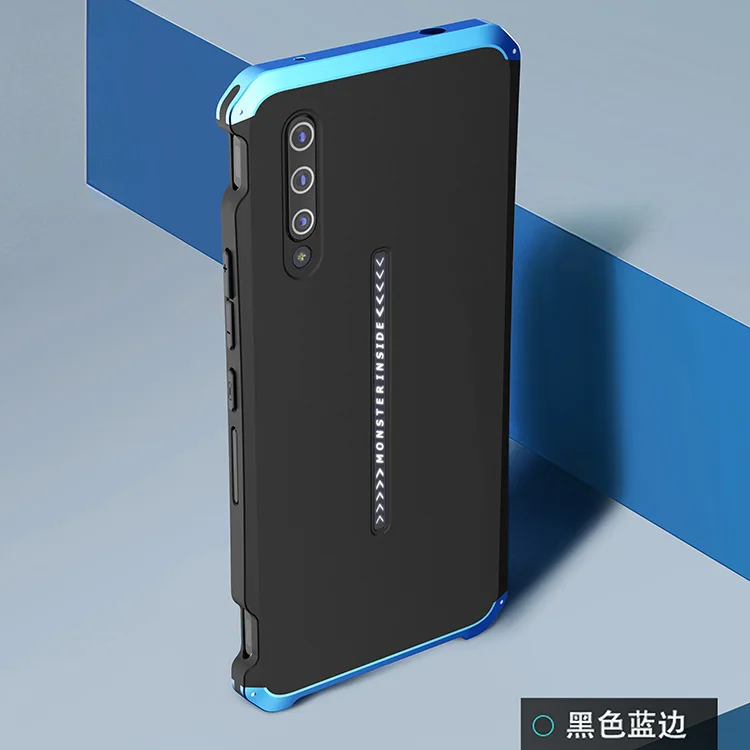 Black Blue Side Текстурированная антиосенняя Металлическая Рамка Пластиковая Задняя пластина для VIVO IQOO Pro Алюминиевый сплав IQOO Pro мобильный бампер чехол с подарком - Цвет: Black Blue Side