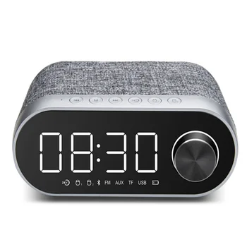 

REMAX LED Alarm Clock Multi-Function Speaker FM Radio Can Be Inserted TF Card LED Screen Display Desktop Clock Control Bluetooth