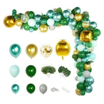 

167Pcs Jungle Safari Theme Party Supplies Green Balloons Garland Arch Kit Birthday Baby Shower Forest Party Christmas