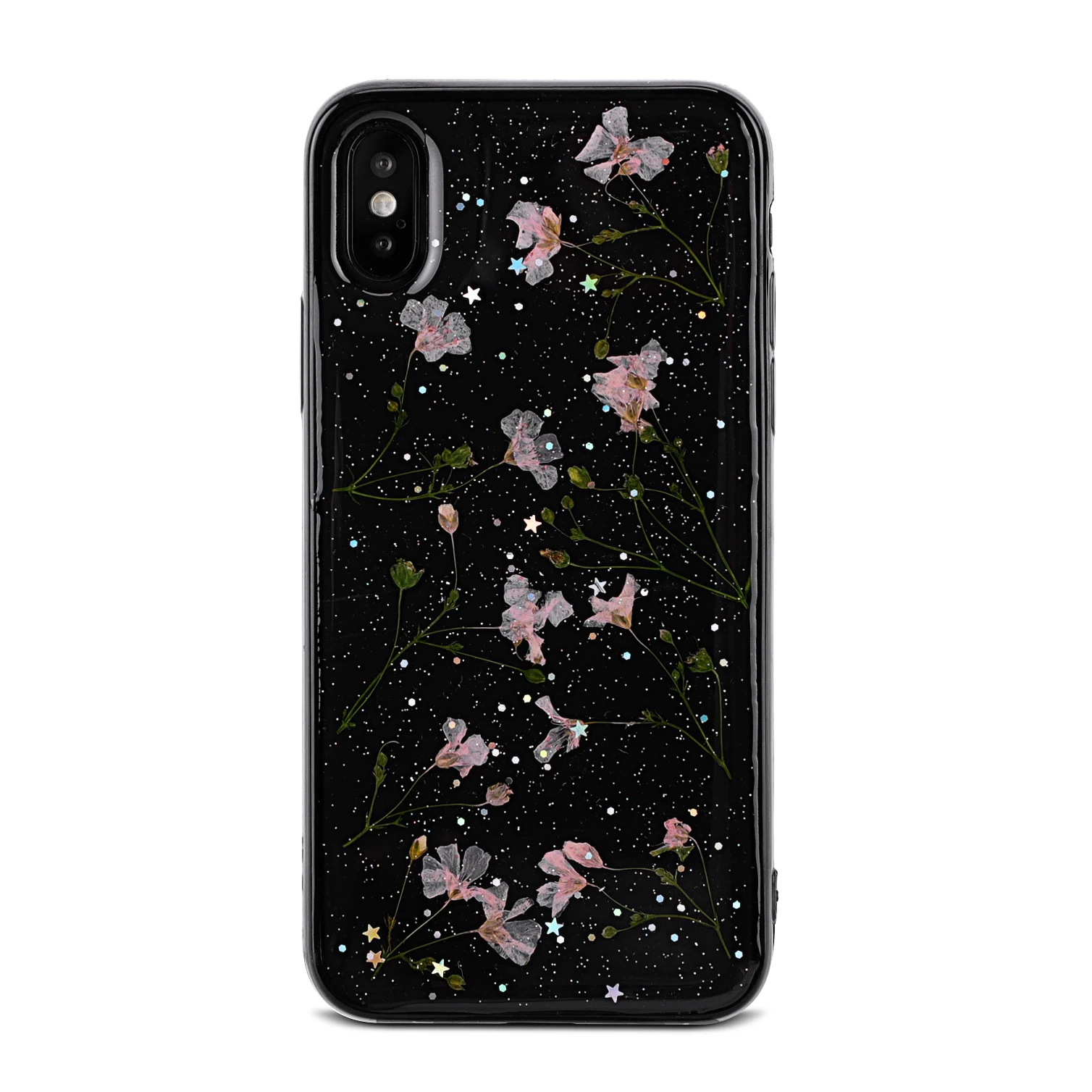 Настоящие цветы сухоцветы мягкий тпу задняя крышка для iphone X 6 6S 7 8 plus чехол прозрачный чехол для телефона для iphone XR XS Max чехол