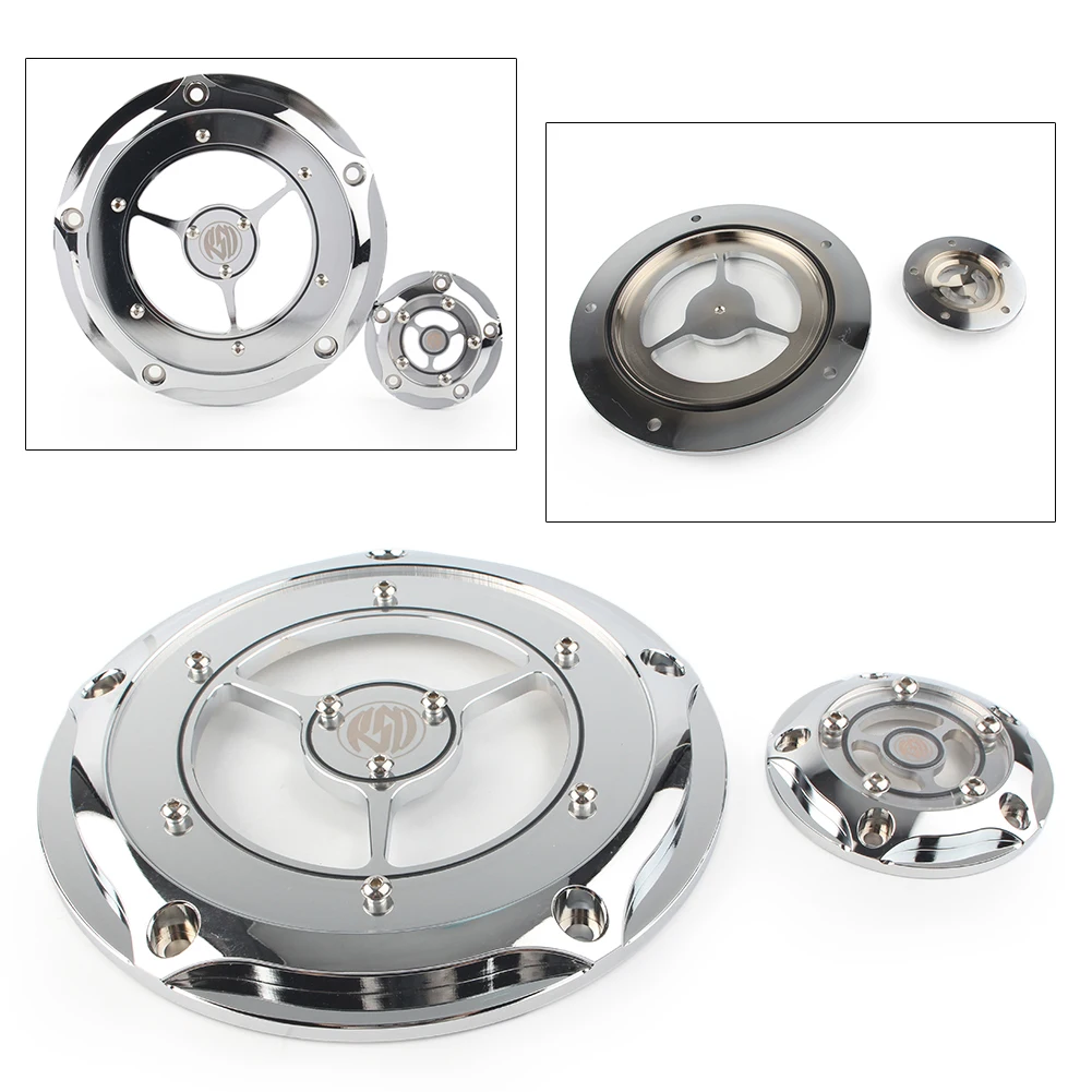

RSD Derby Timing Timer Cover For Harley Road King Electra Glide Softail FXS FXDL FXDC FLHRS Black/Chrome Motorcycle Accessories