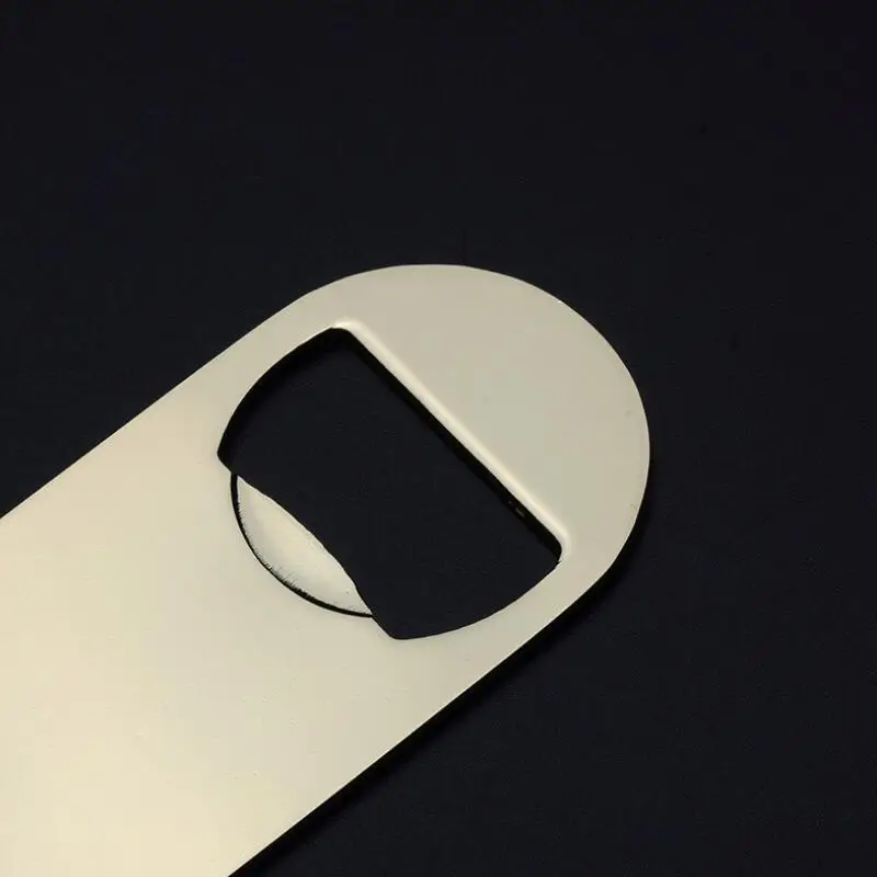 New Creative Stainless Steel Bottle Opener Large Flat Fancy Bottle Opener Beer Bottle Opener Home Restaurant Used LX8018