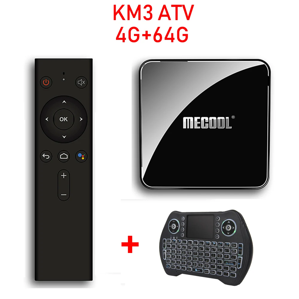 KM3 A tv Android tv Google Сертифицированный Android 9,0 tv Box 4 Гб 64 Гб 128 ГБ Amlogic S905X2 4K 5G Dual Wifi BT4.0 PK X96H - Цвет: KM3 ATV 64G Mouse