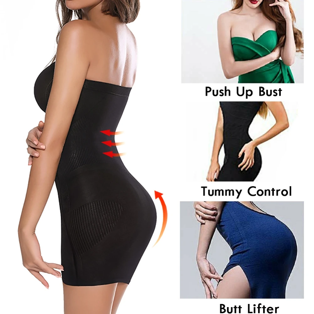 Women's Compression Shapewear Control Slips Strapless Dress Lingerie Butt Lifter Belly Slimming Smooth Body Shapers Underwear