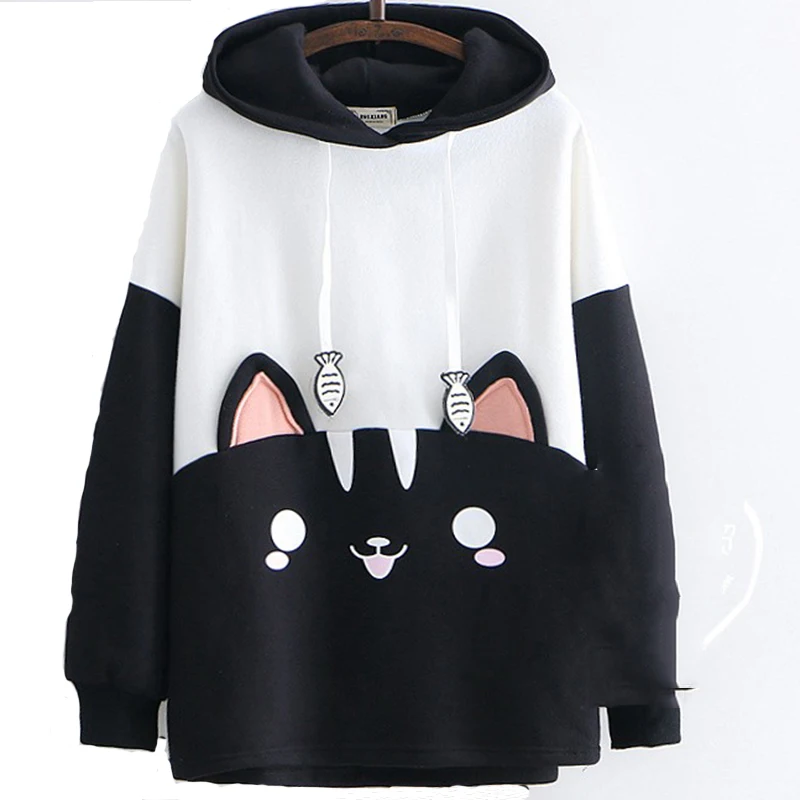

Autumn Splicing Hoodies Sweatshirt Long Sleeve Loose Raglan Harajuku weatshirts O Neck Hoodies Pullover Women Female