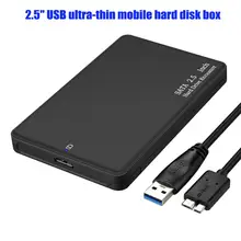 Высококачественный внешний корпус Hdd для жесткого диска USB3.0 Sata портативный корпус 2," дюймовый жесткий диск корпус ABS черный HDD коробка инструмент