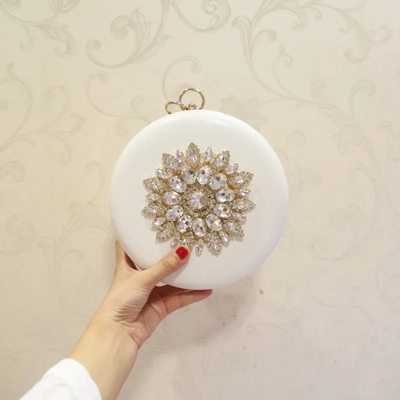 

A Generation of Fat Water-drill Sphere Carrying Handbag Japanese Korean Fashion Simple Versatile Chain Dinner Single-shoulder Cr