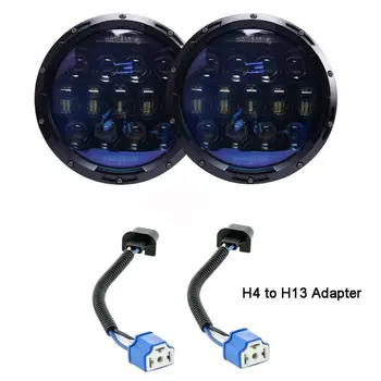 

2PCS 7Inch 130W Round LED Headlights with High Low Beam DRL Amber Turn Signal for Jeep Wrangler Lada Niva for Nissan Patrol Y60