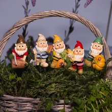 Смола гномов садовый Кол принося вибрацию в любой двор или сад установка или горшок | миниатюрный Сказочный Сад дисплей аксессуары