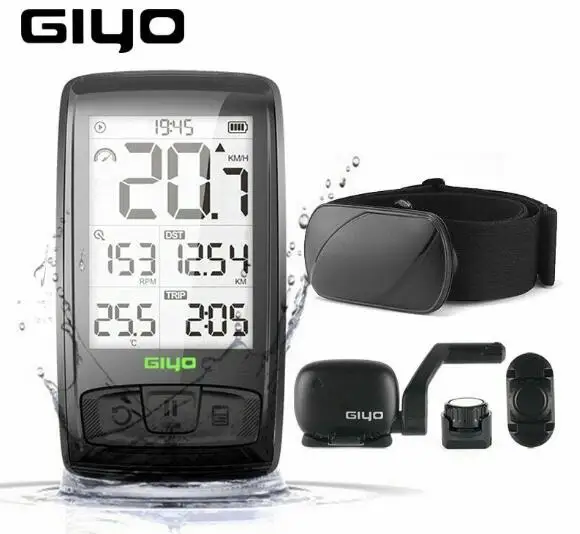 2 шт GIYO M4 2," экран беспроводной Bluetooth велосипедный компьютер с подсветкой водонепроницаемый велосипедный компьютер