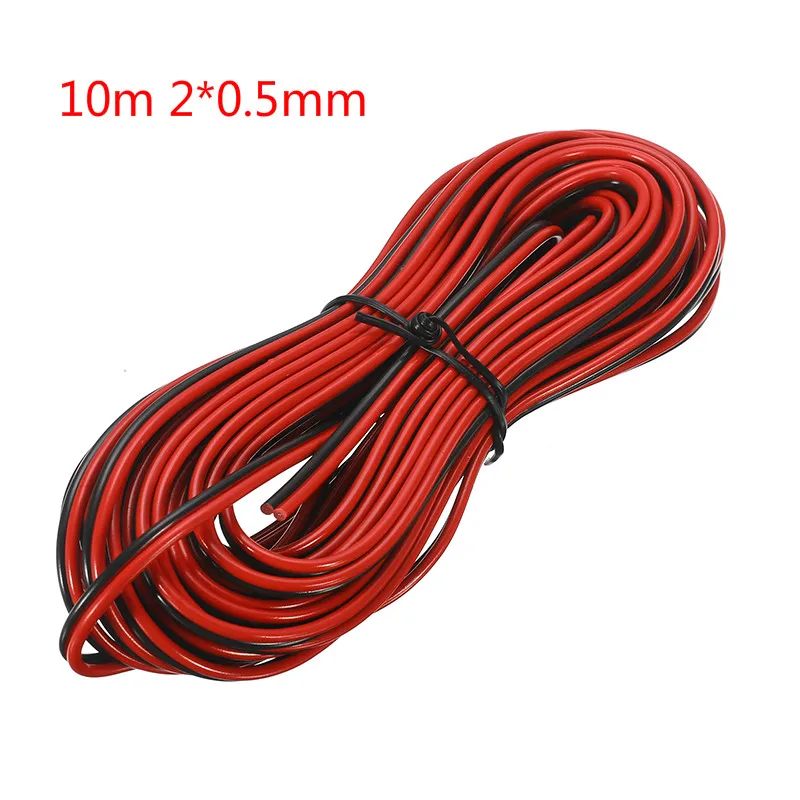 5/10m Speaker Cable 2*0.3mm/2*0.5mm Audio Core Wire Tinned Copper 2 Pin AWG  For Home Stereo HiFi/Car Audio System Red And Black| | - AliExpress