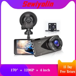 Dashcam Cámara de salpicadero ADAS para coche, grabadora de vídeo con visión nocturna HD 1296P, DVR, gran angular de 170 grados