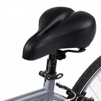

HiMISS Cycling Bike Seat Saddle Silica Gel Mountain Hollow Bikes Seat Cushion Saddle full black steel iron bow