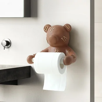 

Wall Mounted Tissue Box Holder Decor Animal Head Status Tissue Paper Roll Toilet Tissue Holder for Wall Decor