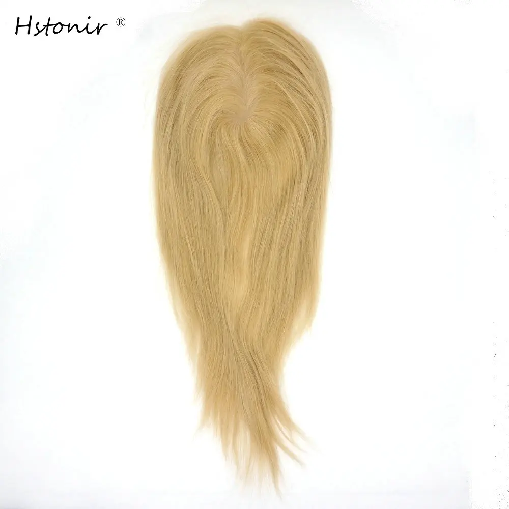 613 # Hstonir парик Топпер парик волос для женщин моно кружева touper волос Toupet chevex Humain Pour Femmes европейские волосы remy TP14 - Парик Цвет: 613 #
