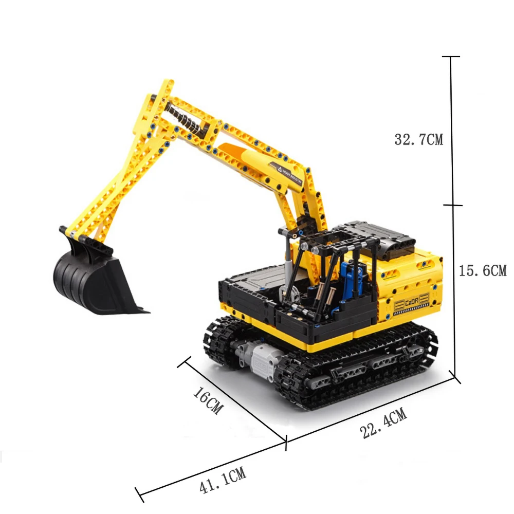 Двойные E Cada C51057W 544 шт экскаватор кирпичи 2,4G RC экскаватор строительные блоки кирпичи техника для детей DIY собрать RC игрушки