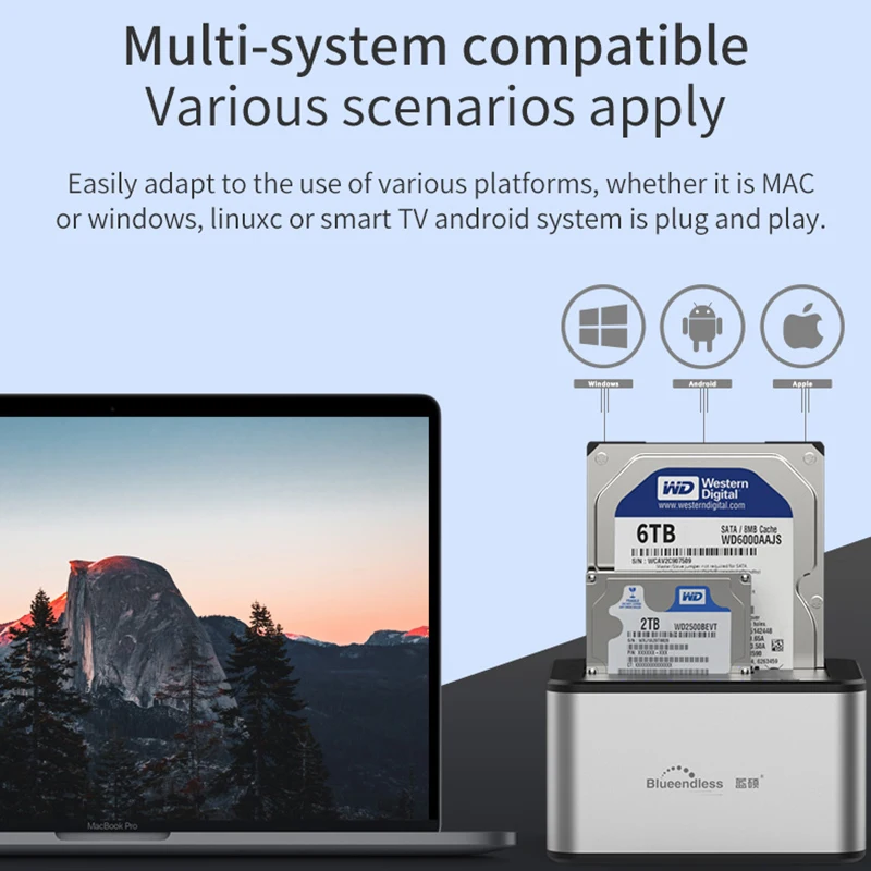 5GBP USB 3 0 алюминиевый до 6 ТБ Dual Bay 2 5 док станция Внешний чехол Дубликатор Заводская