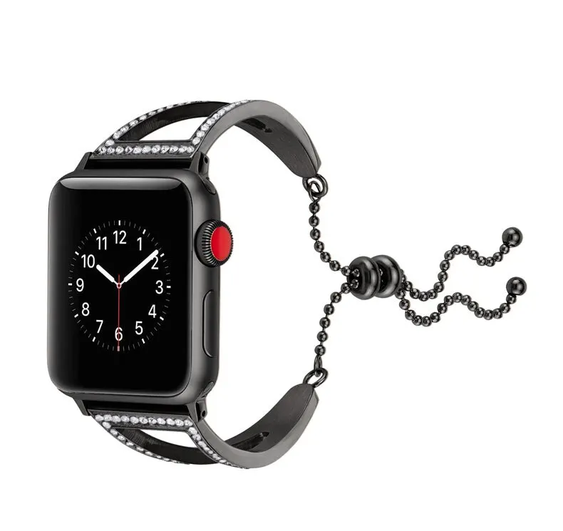 EIMO Роскошные Алмазные полосы для Apple Watch 42 мм 38 мм ремешок из нержавеющей стали Iwatch серии 3 2 1 регулируемый браслет ремешок для часов