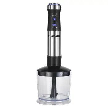

4-in-1 Stainless Steel 1100W Immersion Hand Stick Blender Mixer Vegetable Meat Grinder 500ml Chopper Whisk 800ml Smoothie Cup