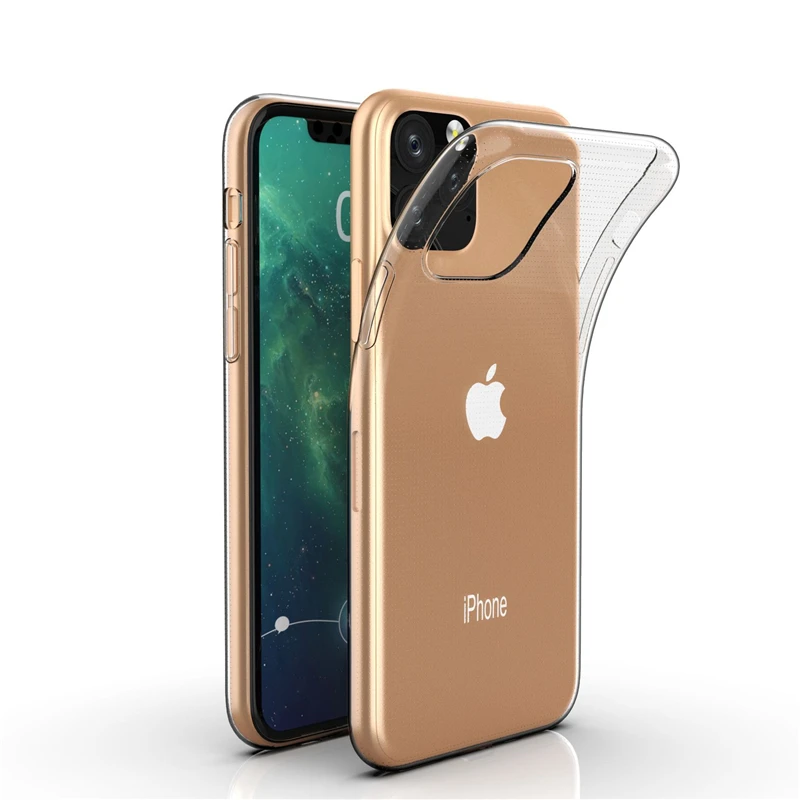 

Luxury Clear Silicone Soft TPU Cases For iPhone 11 2019 Transparent Slim Phone Case For iPhone 11 Pro On iPhon 11 Pro Max Coque
