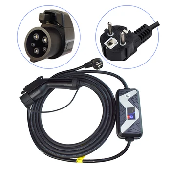 

EV charger Type 1 Charging Cable Connector EU plug Adapter 5 meters 20A Fast Quick Electrical Car Charger