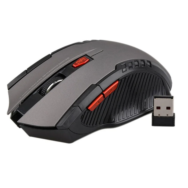 Классическая 2,4 ГГц Беспроводная оптическая мышь геймерская новая игровая беспроводная мышь с USB Приемником Mause компьютерные Игровые ноутбуки мышь - Цвет: Black