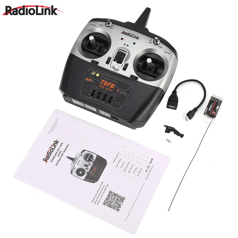 T8FB RadioLink 2 4 ГГц 8ch передатчик с приемником R8EH для радиоуправляемого вертолета DIY RC
