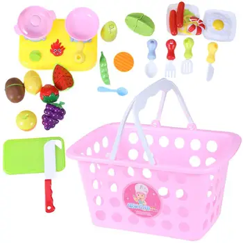 

30Pcs/Set Plastic Fruit Vegetables Cutting Toy Kitchen Pretend Play Early Simulation Educational Toys